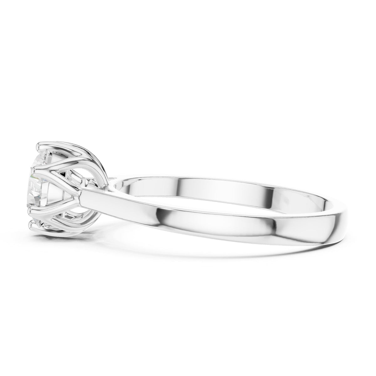 Round Solitaire Lab Grown Diamond Engagement Ring
