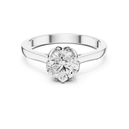 Round Solitaire Lab Grown Diamond Engagement Ring