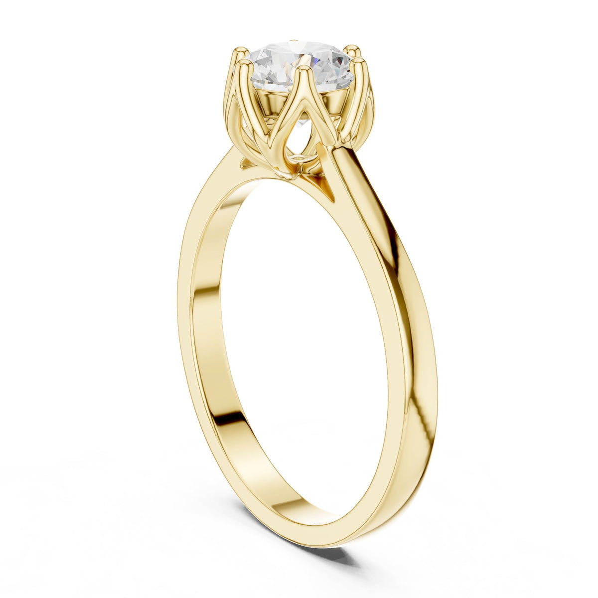 Round Solitaire Lab Grown Diamond Engagement Ring