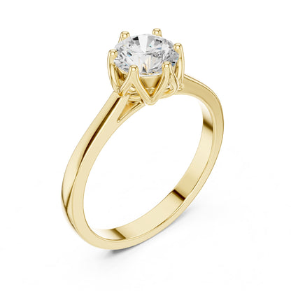 Round Solitaire Lab Grown Diamond Engagement Ring
