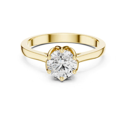 Round Solitaire Lab Grown Diamond Engagement Ring