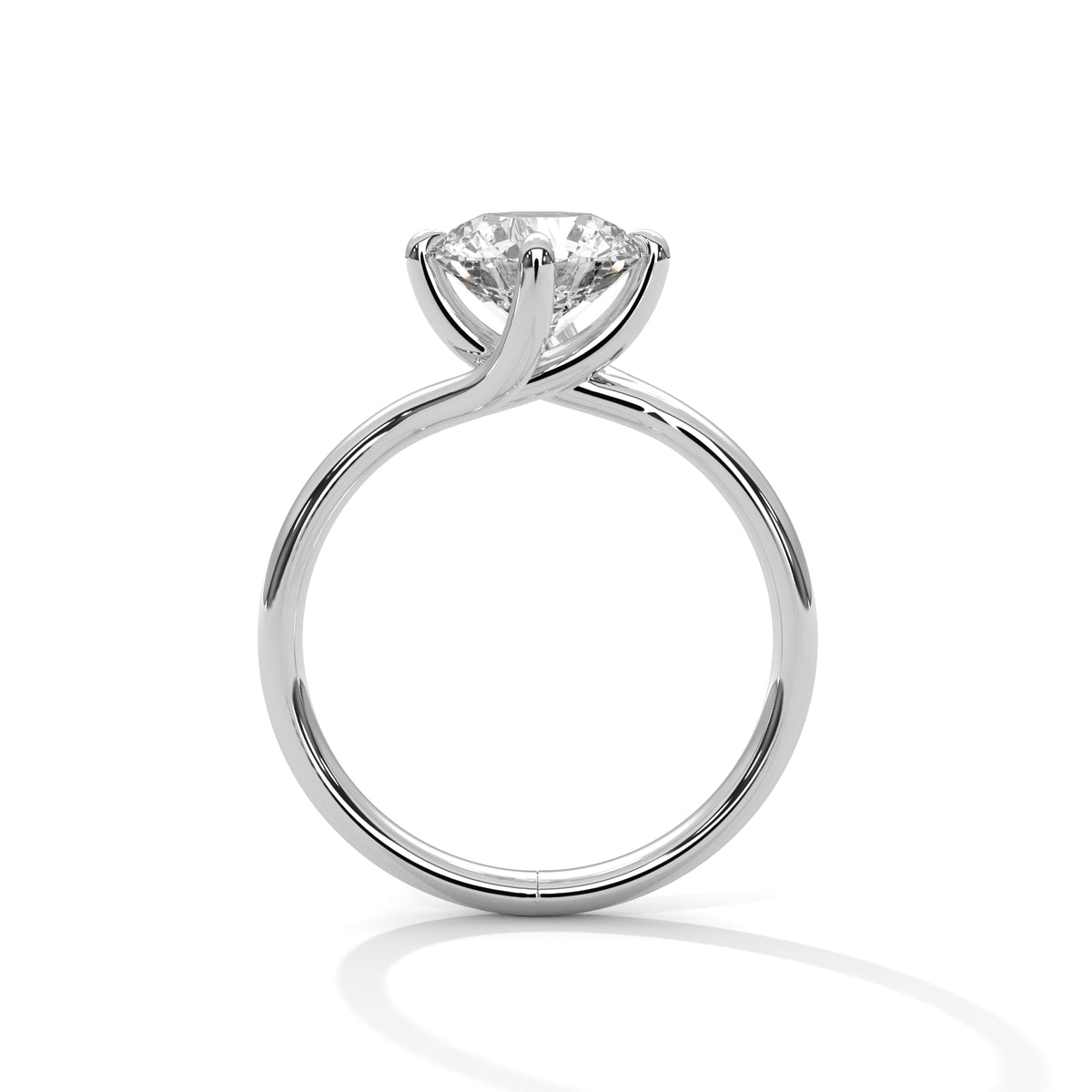 Round Solitaire Lab Grown Diamond Engagement Ring