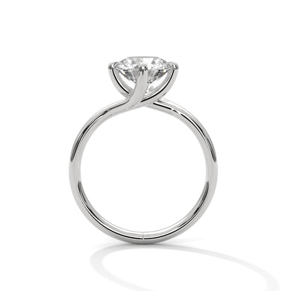 Round Solitaire Lab Grown Diamond Engagement Ring