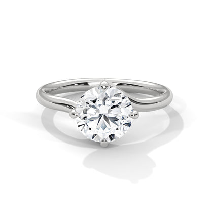 Round Solitaire Lab Grown Diamond Engagement Ring