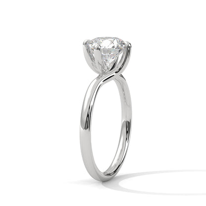 Round Solitaire Lab Grown Diamond Engagement Ring