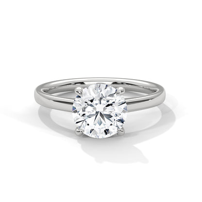 Round Solitaire Lab Grown Diamond Engagement Ring