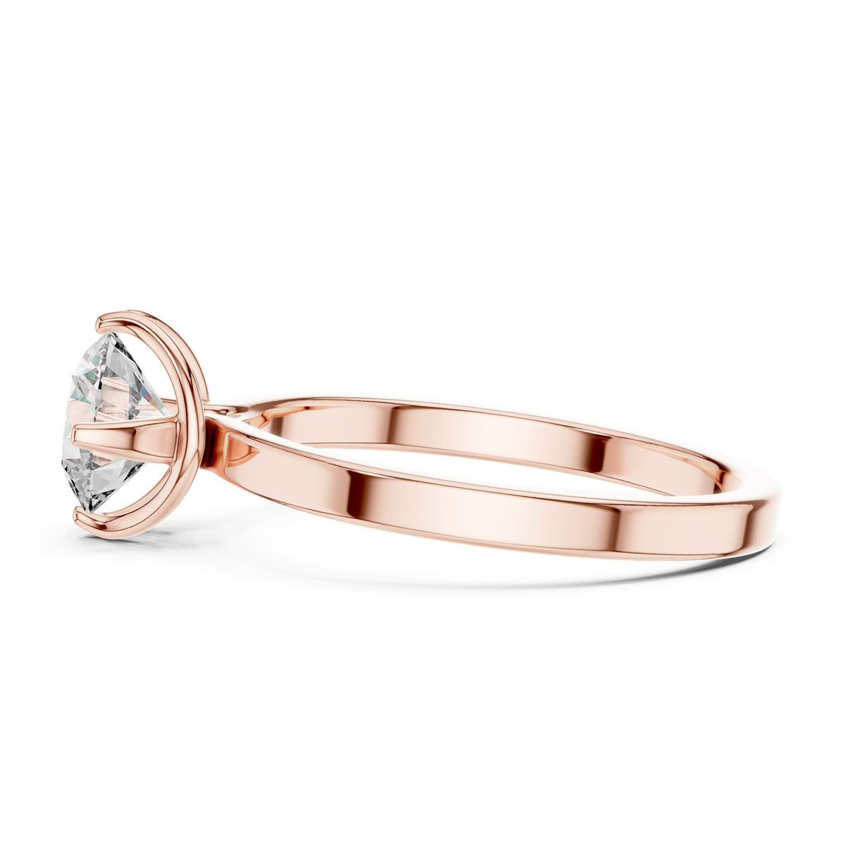 Round Solitaire Lab Grown Diamond Engagement Ring