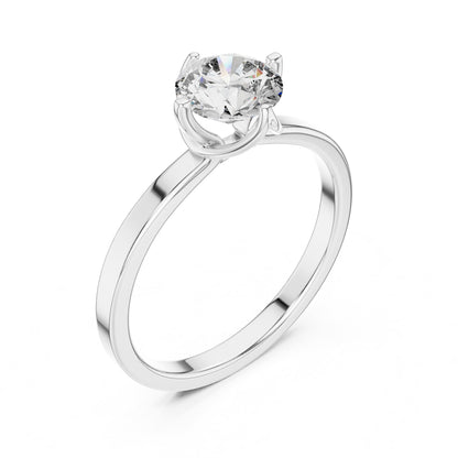Round Solitaire Lab Grown Diamond Engagement Ring