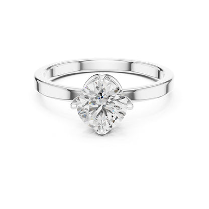 Round Solitaire Lab Grown Diamond Engagement Ring