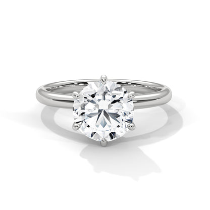 Round Solitaire Lab Grown Diamond Engagement Ring