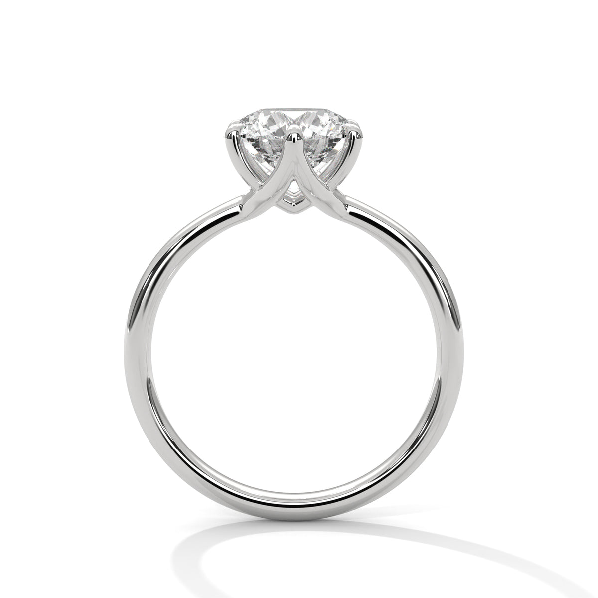 Round Solitaire Lab Grown Diamond Engagement Ring