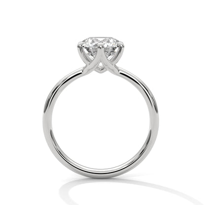 Round Solitaire Lab Grown Diamond Engagement Ring