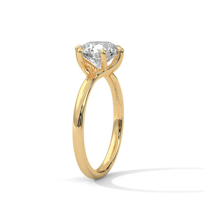 Round Solitaire Lab Grown Diamond Engagement Ring