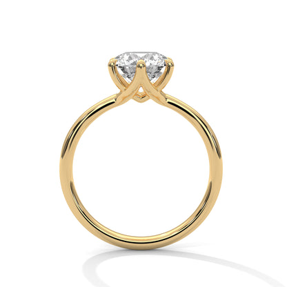 Round Solitaire Lab Grown Diamond Engagement Ring