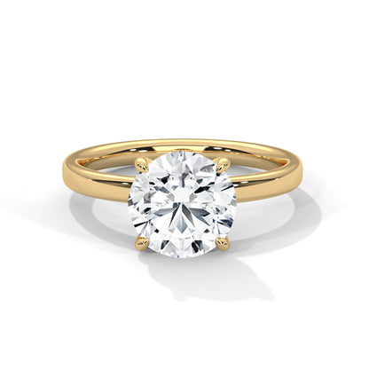 Round Solitaire Lab Grown Diamond Engagement Ring