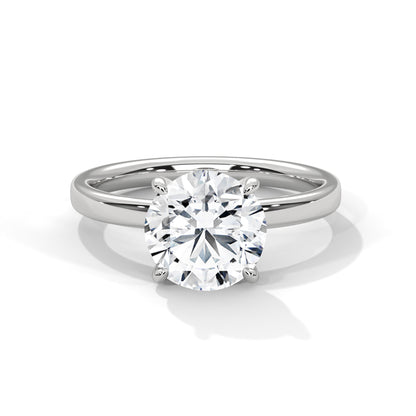 Round Solitaire Lab Grown Diamond Engagement Ring