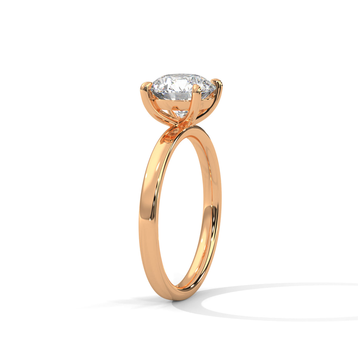 Round Solitaire Lab Grown Diamond Engagement Ring