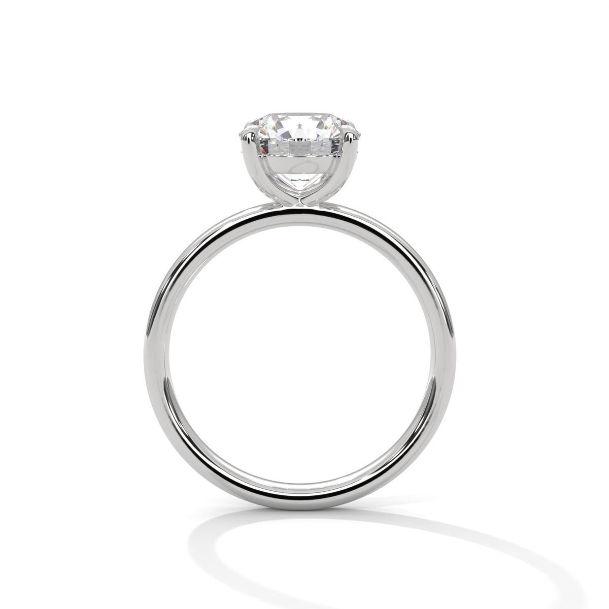 Round Solitaire Lab Grown Diamond Engagement Ring