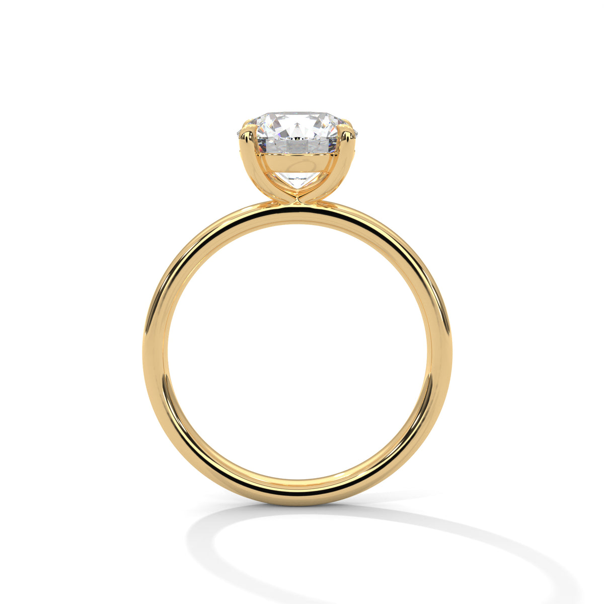 Round Solitaire Lab Grown Diamond Engagement Ring