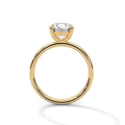 Round Solitaire Lab Grown Diamond Engagement Ring
