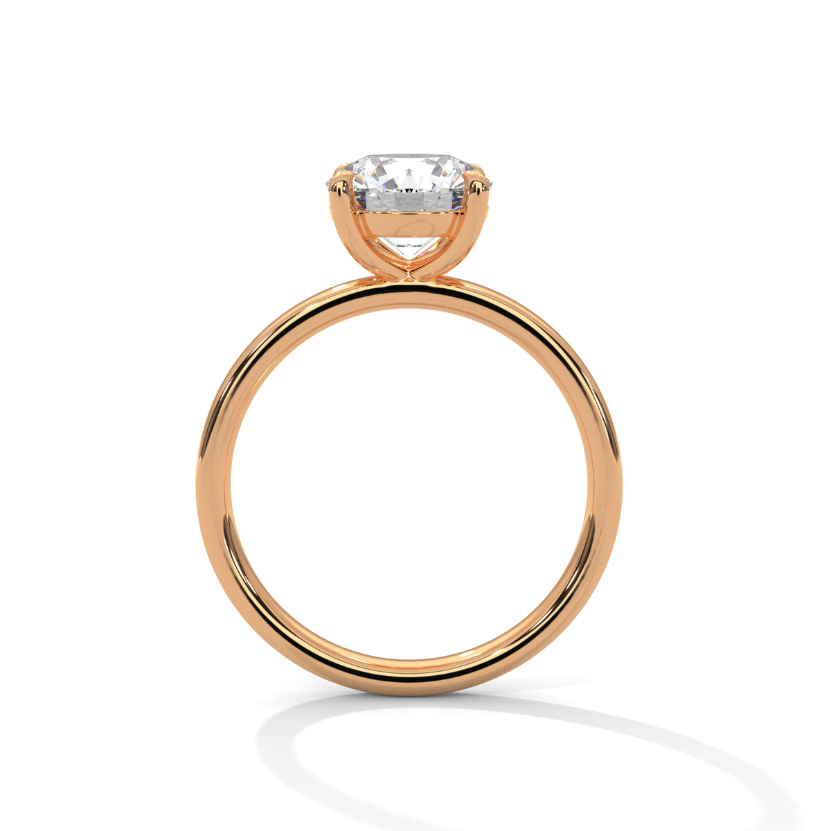 Round Solitaire Lab Grown Diamond Engagement Ring