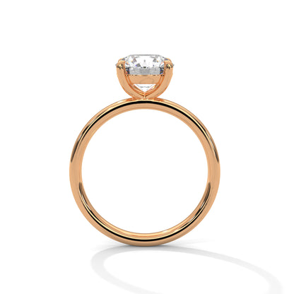 Round Solitaire Lab Grown Diamond Engagement Ring