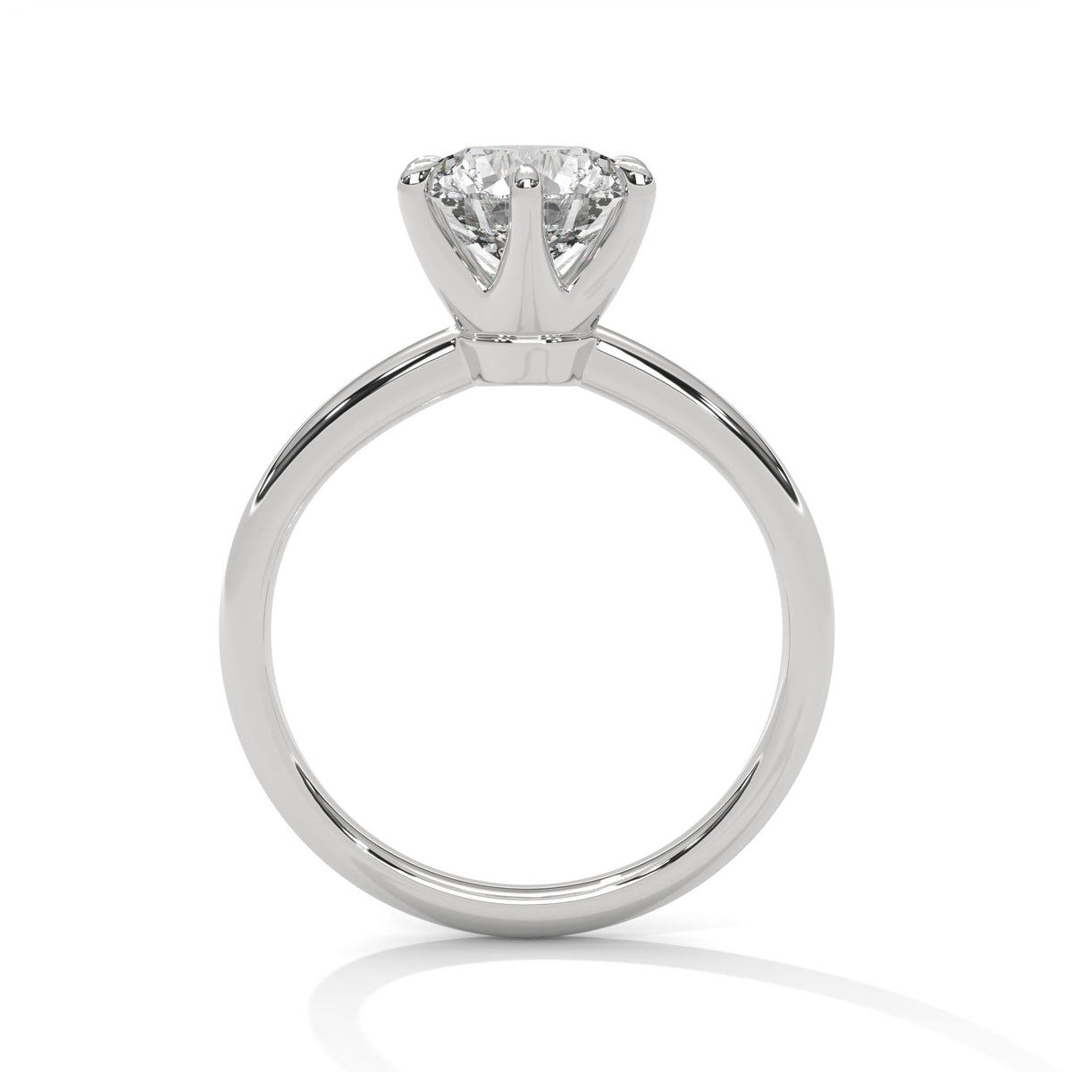 Round Solitaire Lab Grown Diamond Engagement Ring