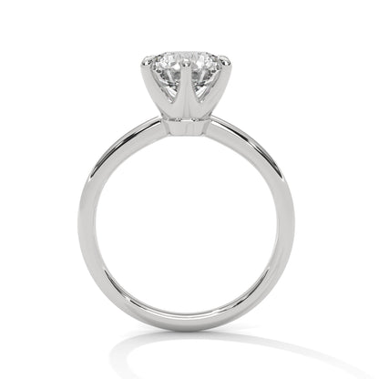 Round Solitaire Lab Grown Diamond Engagement Ring