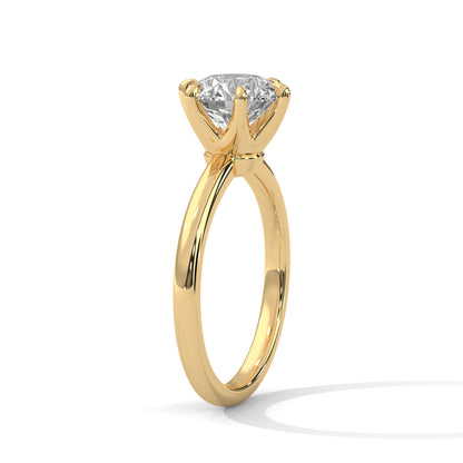 Round Solitaire Lab Grown Diamond Engagement Ring