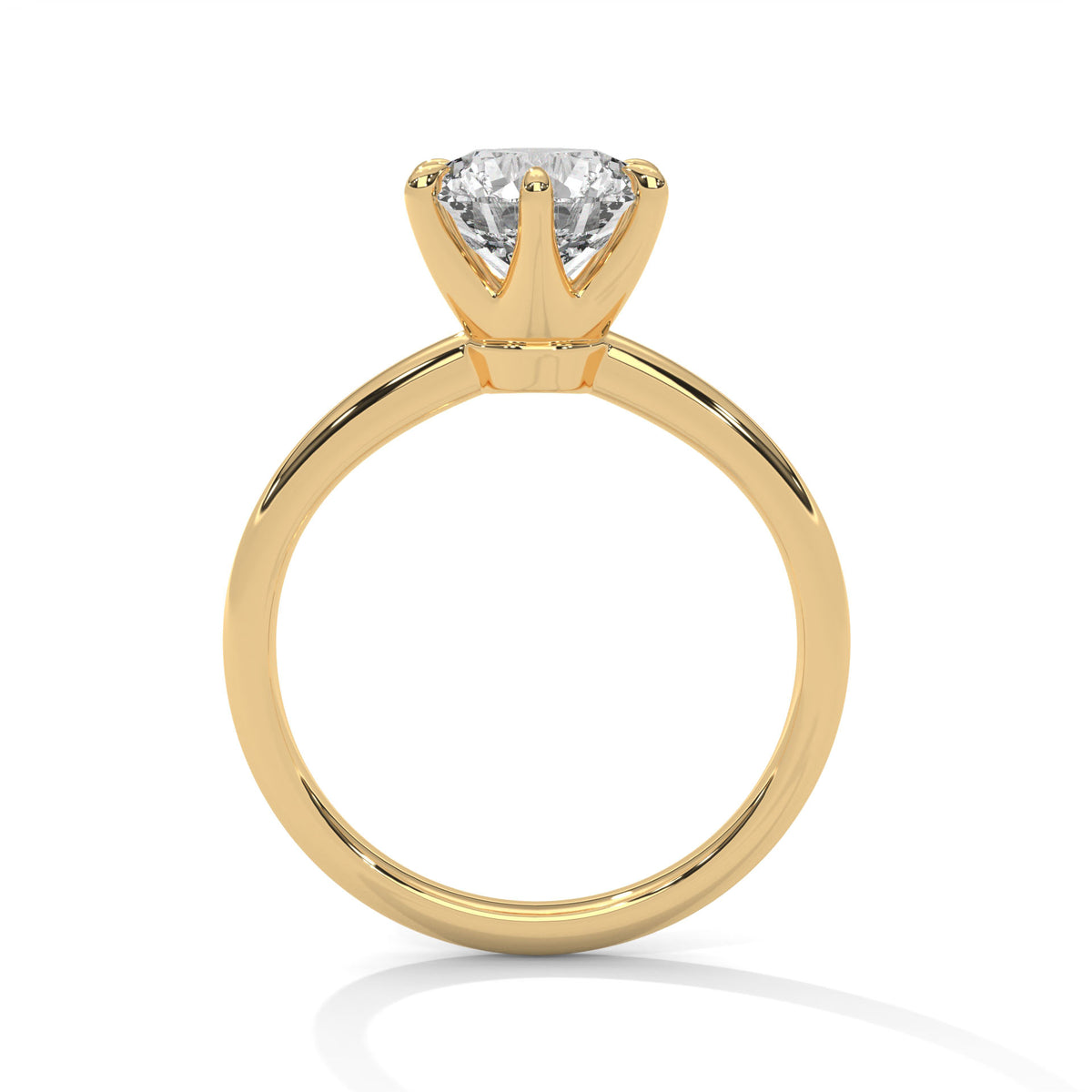 Round Solitaire Lab Grown Diamond Engagement Ring