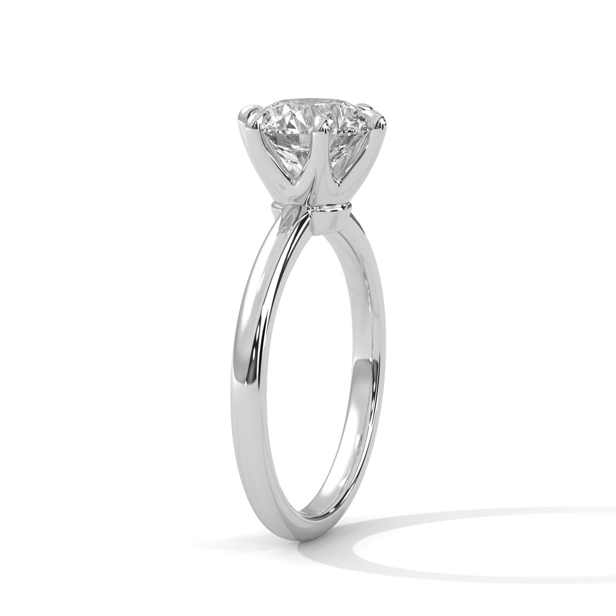 Round Solitaire Lab Grown Diamond Engagement Ring