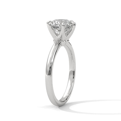 Round Solitaire Lab Grown Diamond Engagement Ring