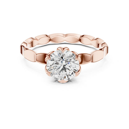 Round Solitaire Lab Grown Diamond Engagement Ring