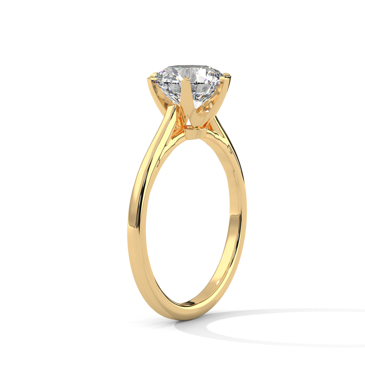 Round Solitaire Lab Grown Diamond Engagement Ring