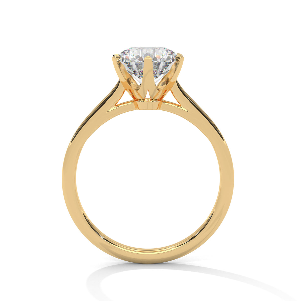 Round Solitaire Lab Grown Diamond Engagement Ring