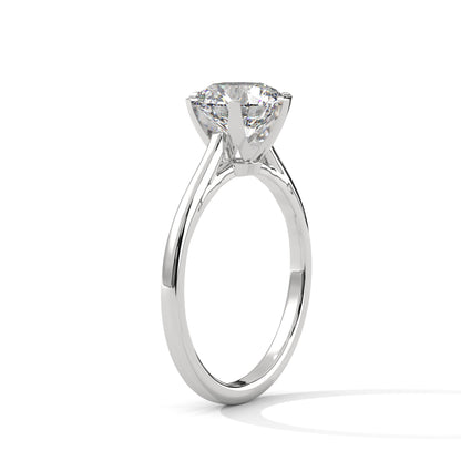 Round Solitaire Lab Grown Diamond Engagement Ring