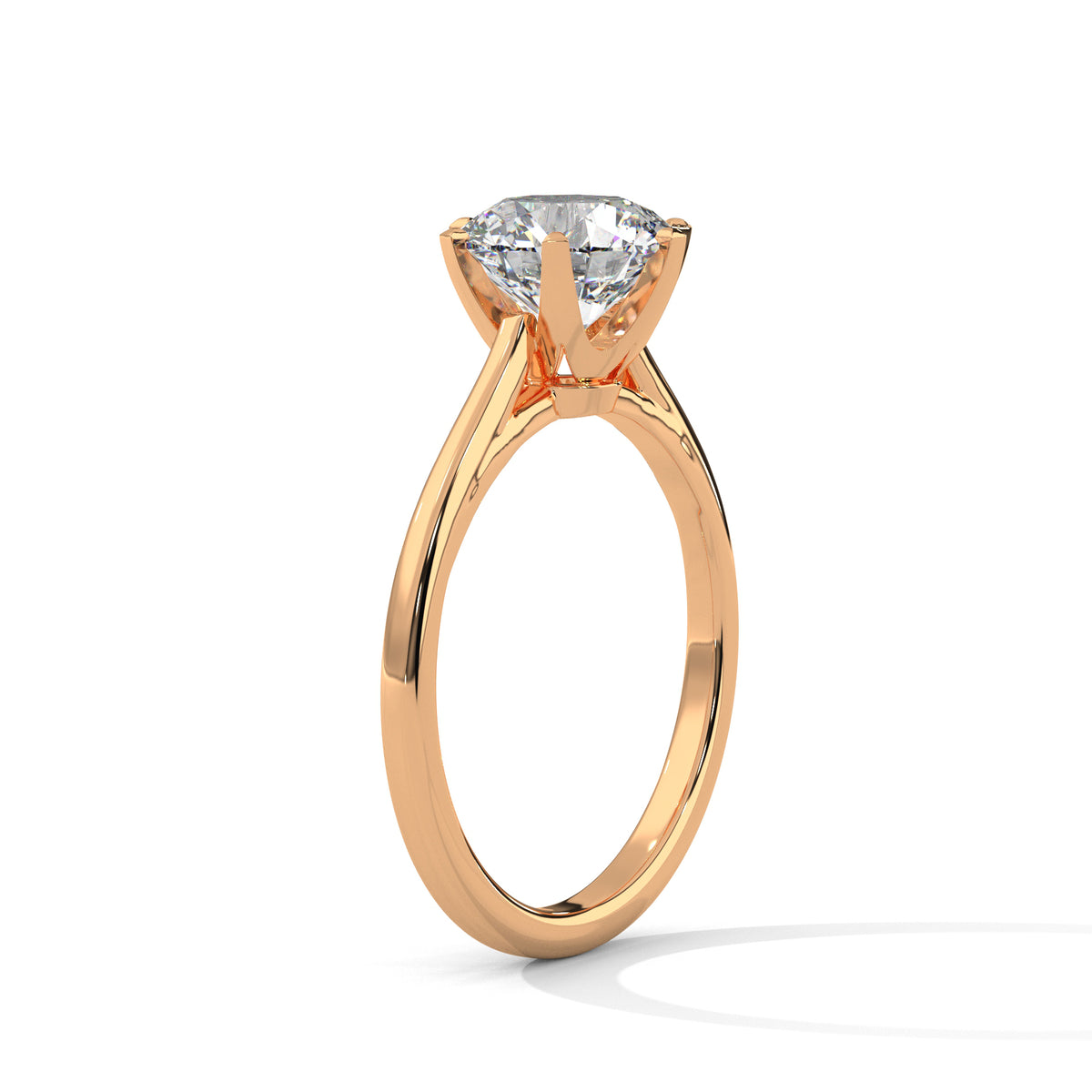 Round Solitaire Lab Grown Diamond Engagement Ring