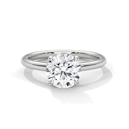 Round Solitaire Lab Grown Diamond Engagement Ring
