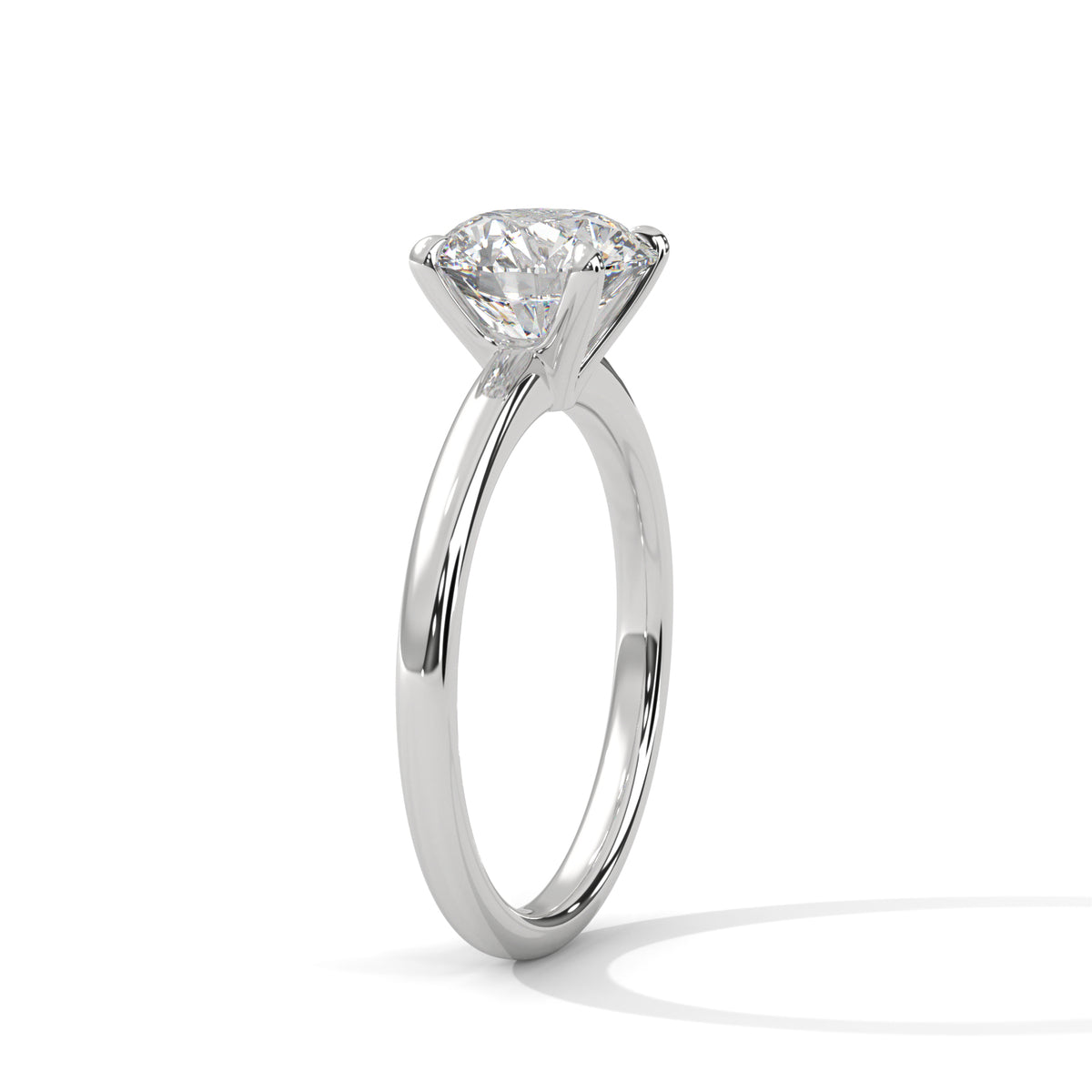 Round Solitaire Lab Grown Diamond Engagement Ring