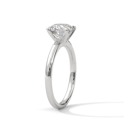 Round Solitaire Lab Grown Diamond Engagement Ring