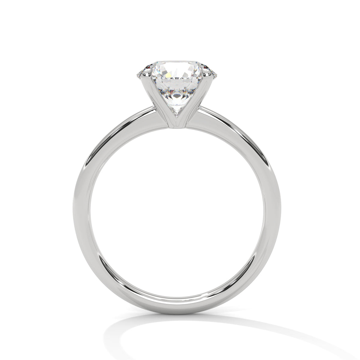 Round Solitaire Lab Grown Diamond Engagement Ring
