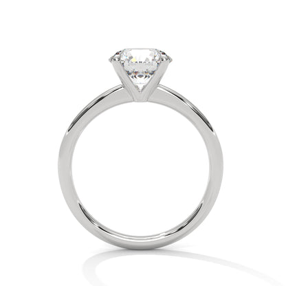 Round Solitaire Lab Grown Diamond Engagement Ring