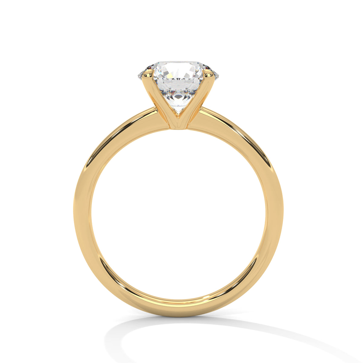 Round Solitaire Lab Grown Diamond Engagement Ring
