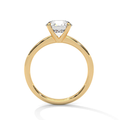 Round Solitaire Lab Grown Diamond Engagement Ring