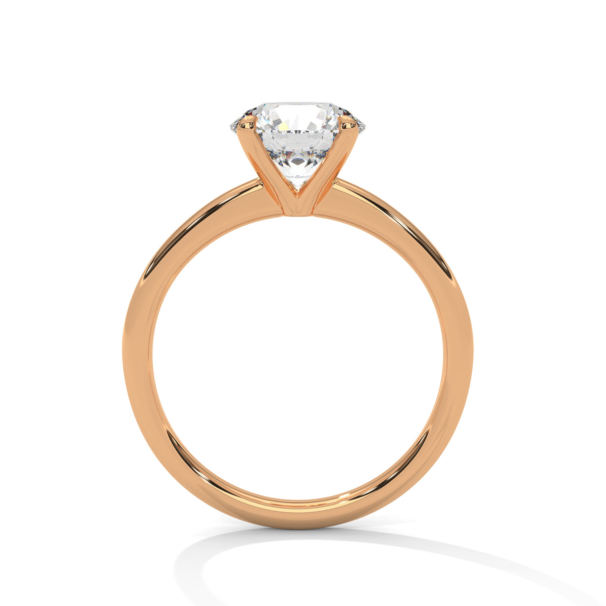 Round Solitaire Lab Grown Diamond Engagement Ring