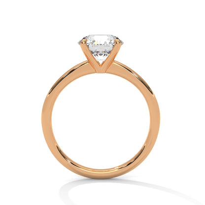 Round Solitaire Lab Grown Diamond Engagement Ring