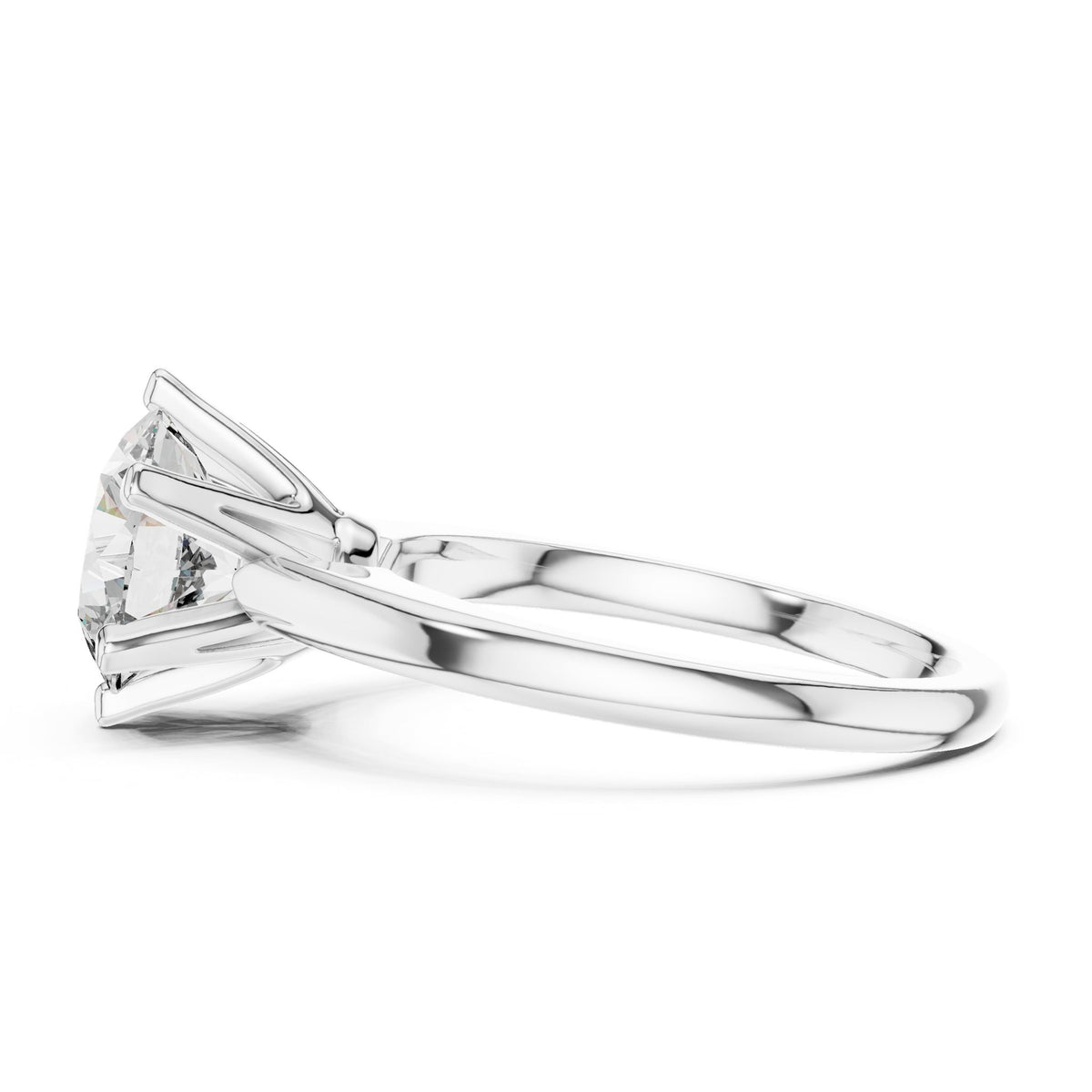 Round Solitaire Lab Grown Diamond Engagement Ring
