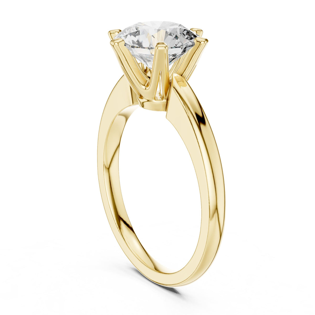 Round Solitaire Lab Grown Diamond Engagement Ring