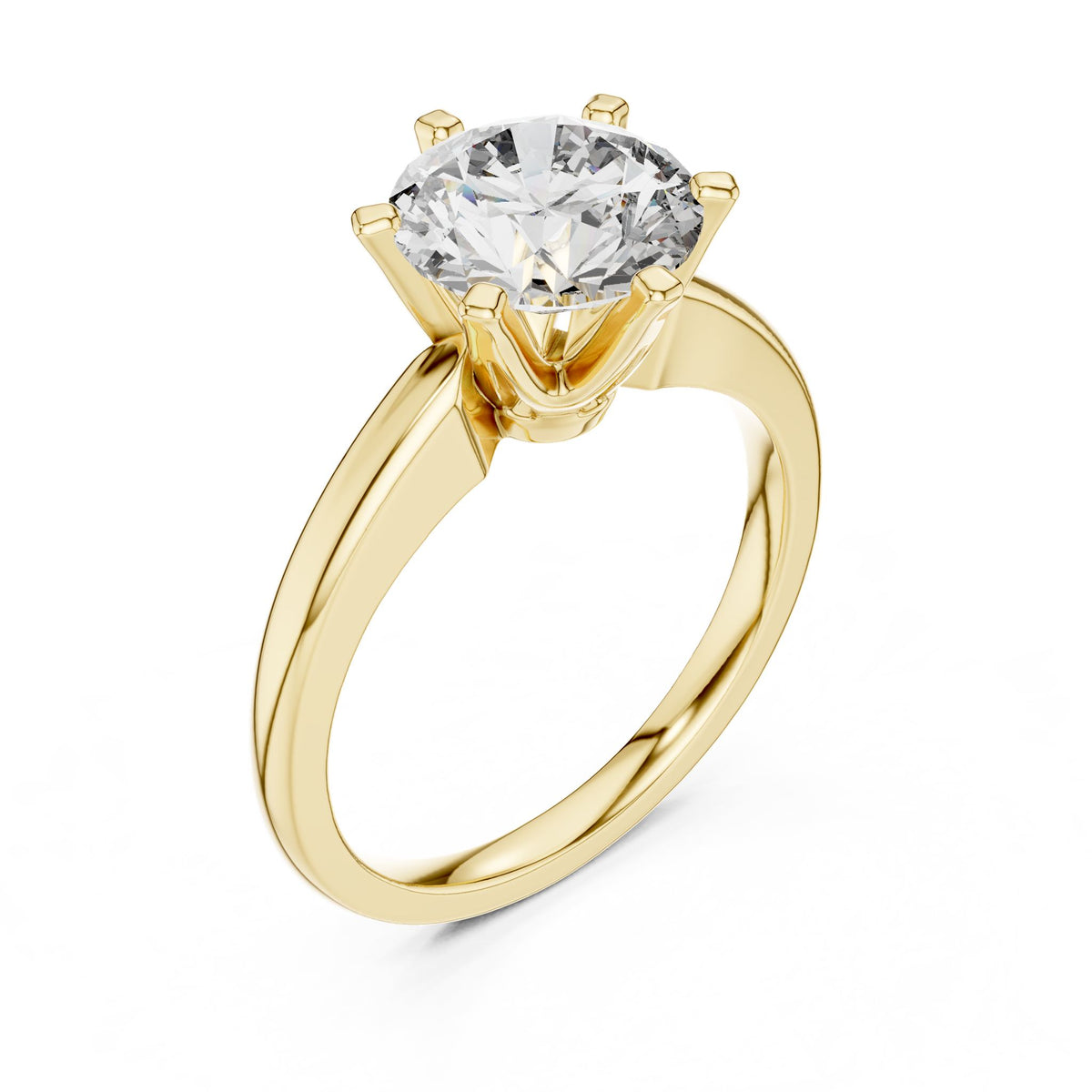 Round Solitaire Lab Grown Diamond Engagement Ring