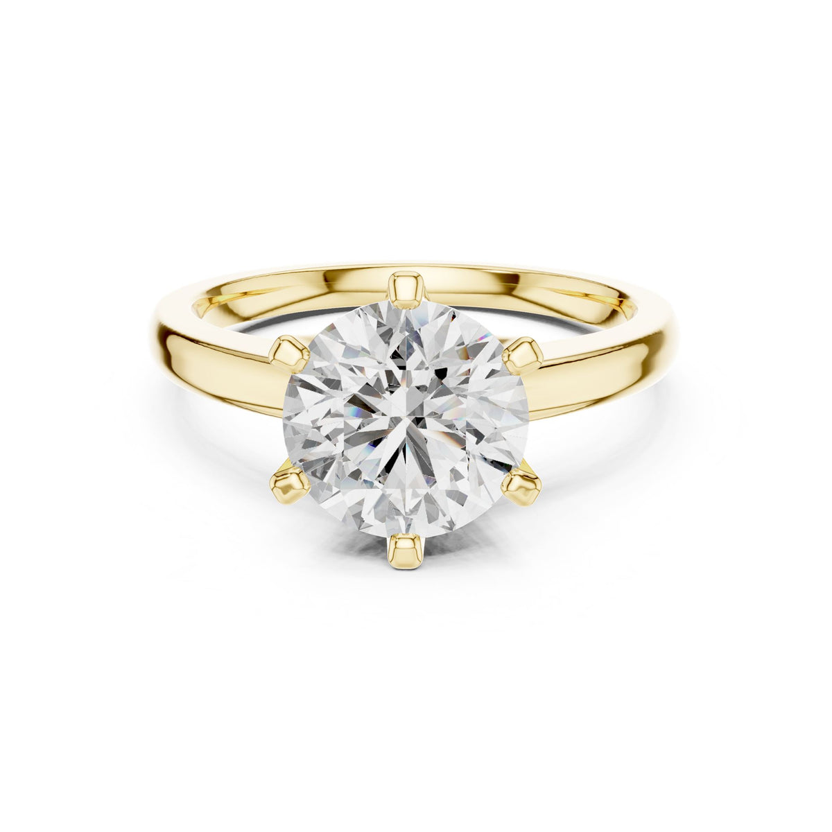 Round Solitaire Lab Grown Diamond Engagement Ring